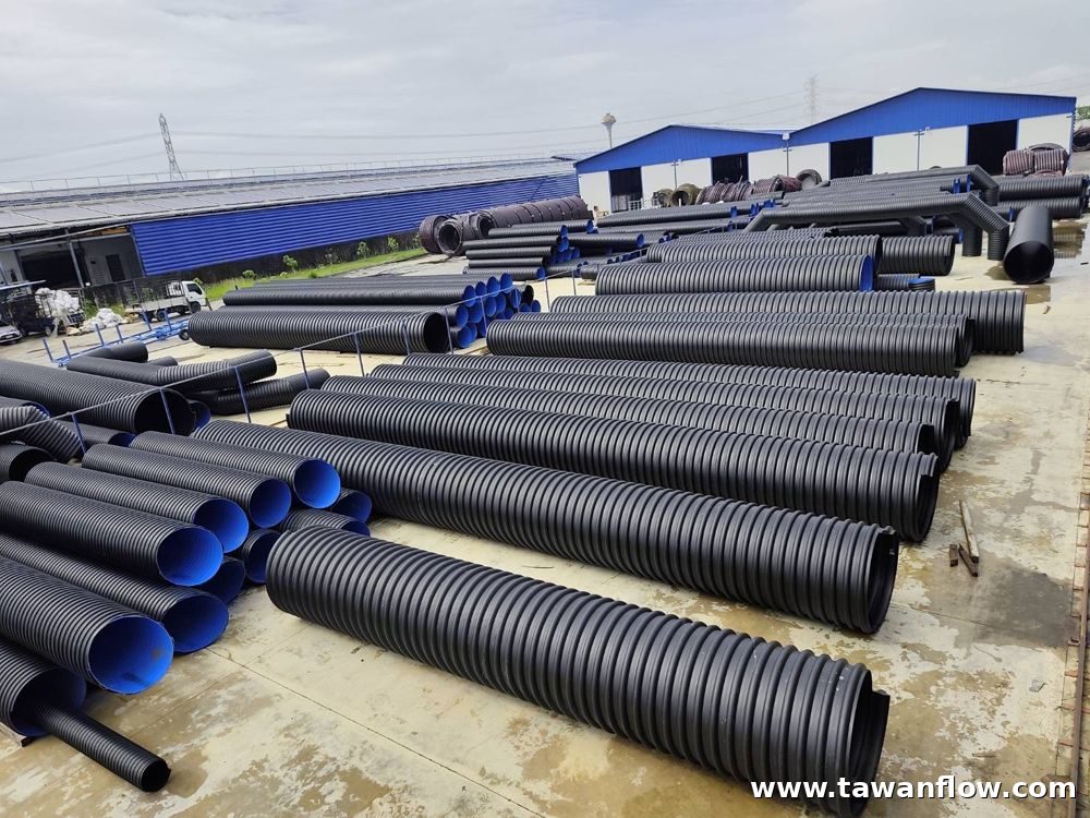ลานเตรียมสินค้าและสต็อกท่อ HDPE